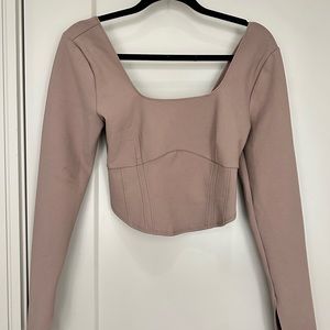 Abercrombie and Fitch Brown Corset Style Long Sleeve M